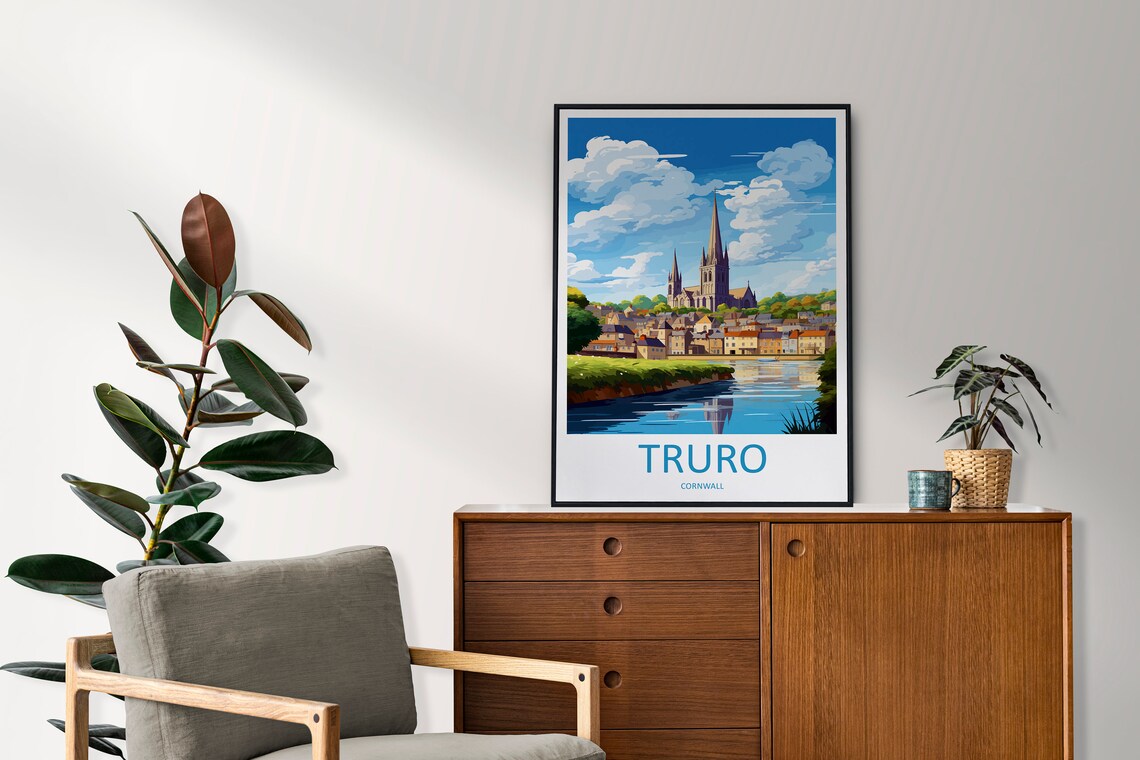 Truro Travel Poster, Cornwall Art Lover Gift - Image 2