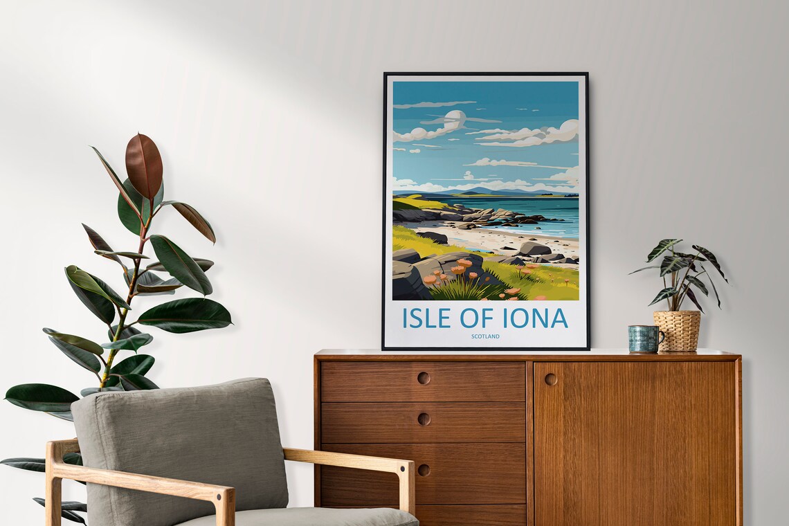 Isle Of Iona Travel Poster, Scotland Wall Decor - Image 2