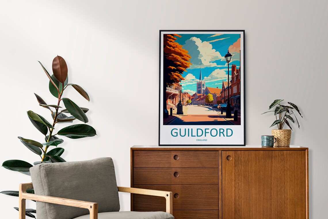 Guildford Travel Poster, England Wall Art Print - Image 2
