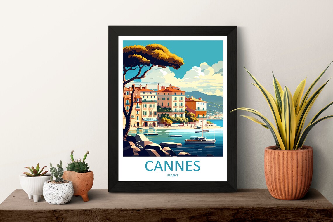 Cannes Travel Poster, France Place Print - Image 3