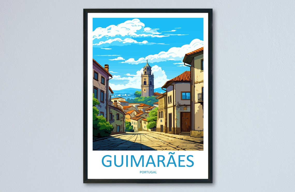 Guimares Travel Print Wall Art Guimares Wall Hanging Home Dcor Guimares Gift Art Lovers Portugal Art Lover Gift Guimares Poster