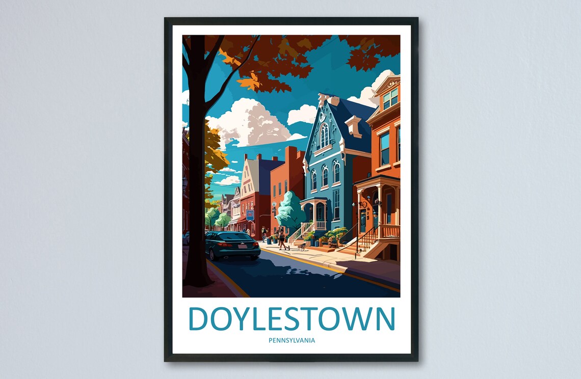 Doylestown Travel Poster, Pennsylvania Wall Art