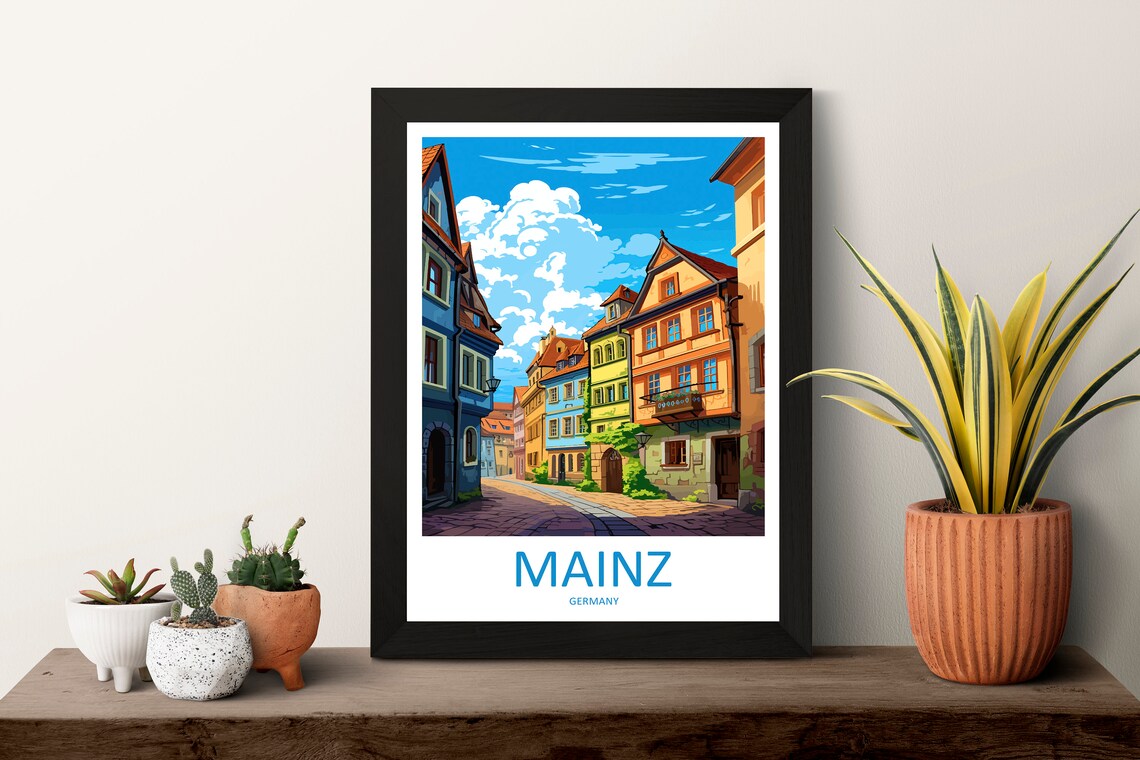 Mainz Travel Poster, Germany Home Decoration - Image 3