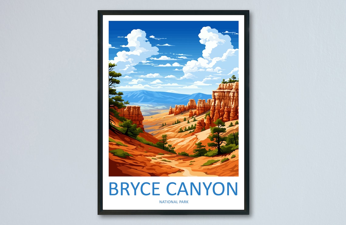 Bryce Canyon National Park Travel Poster, National Park