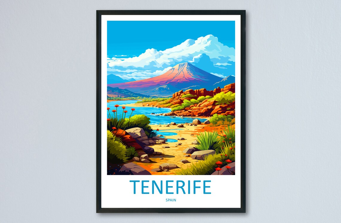Tenerife Travel Poster, Spain Wall Art