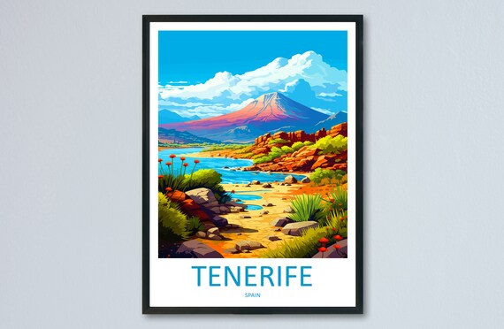 Tenerife Travel Poster, Spain Wall Art