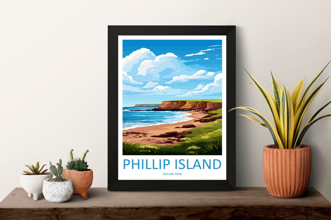 Phillip Island Nature Park Beach Headland Australia Travel Poster - Image 3