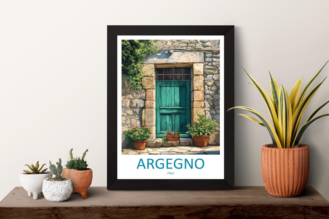 Argegno Italy Travel Poster, Europe Wall Decor - Image 3