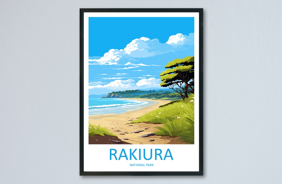 Rakiura National Park Travel Print Wall Art Rakiura National Park Wall Hanging Home Dcor Rakiura National Park Gift Art Lovers New Zealand