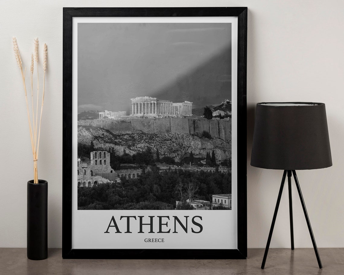 Athens Photo Print Of Athens Greece Travel Photo Hanging Decor Photo Travel Art Gift For Travel Artwork Wall Art Framed Photo Travel Print - Image 3