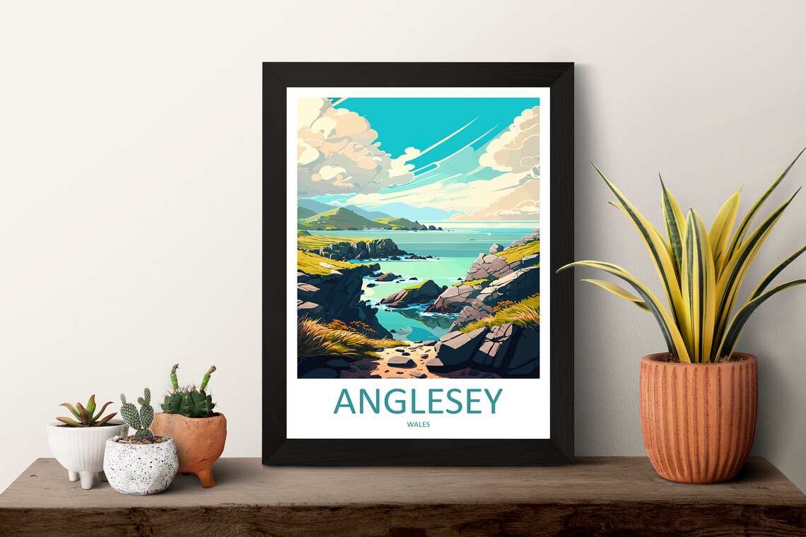 Anglesey Travel Poster, Place-Name Wall Art Print - Image 3