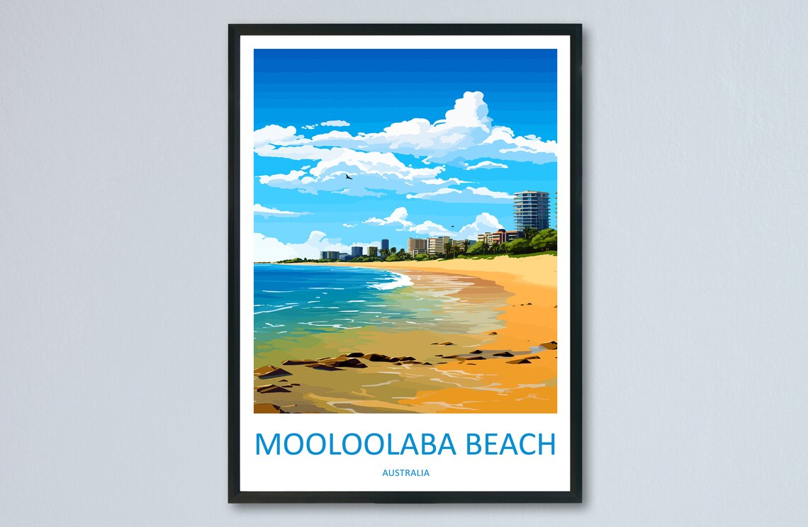 Mooloolaba Beach Travel Poster, Australia