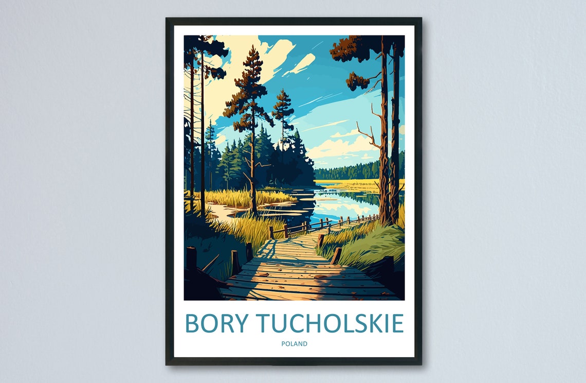 Bory Tucholskie Poland Pine Forest Boardwalk Wetlands Poster