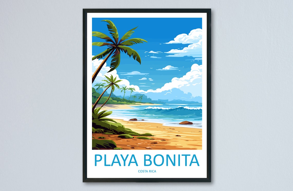 Playa Bonita Travel Print Wall Art Playa Bonita Wall Hanging Home Dcor Playa Bonita Gift Art Lovers Costa Rica Wall Art Costa Rica