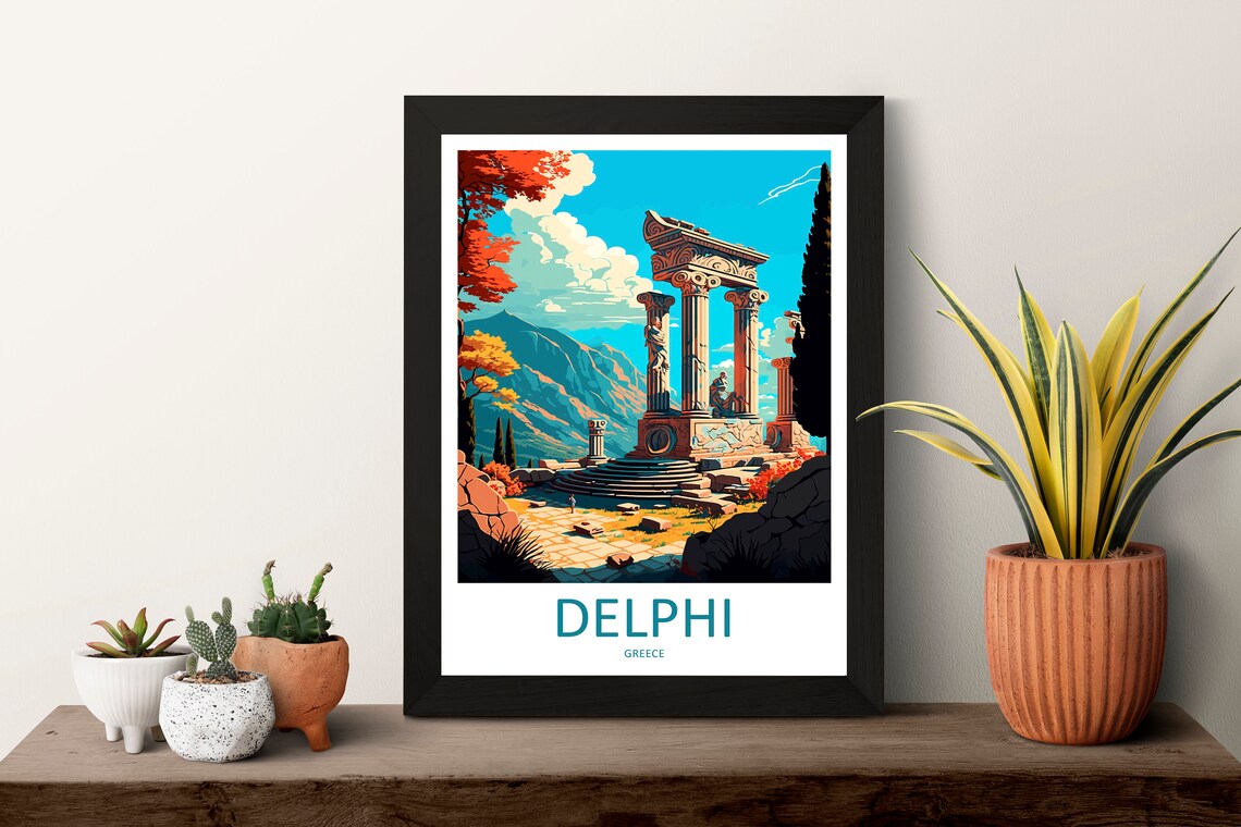 Delphi Greece Travel Poster, Wall Decor Print - Image 3