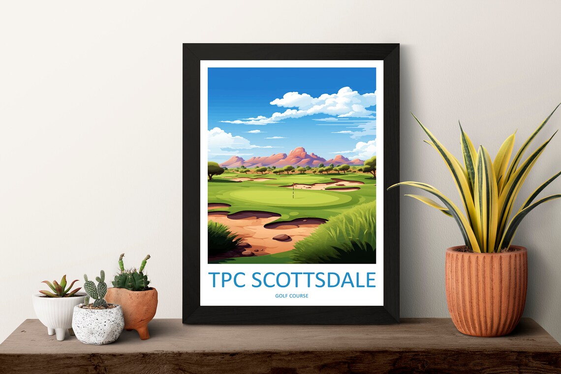 TPC Scottsdale Golf Travel Poster, Arizona - Image 3