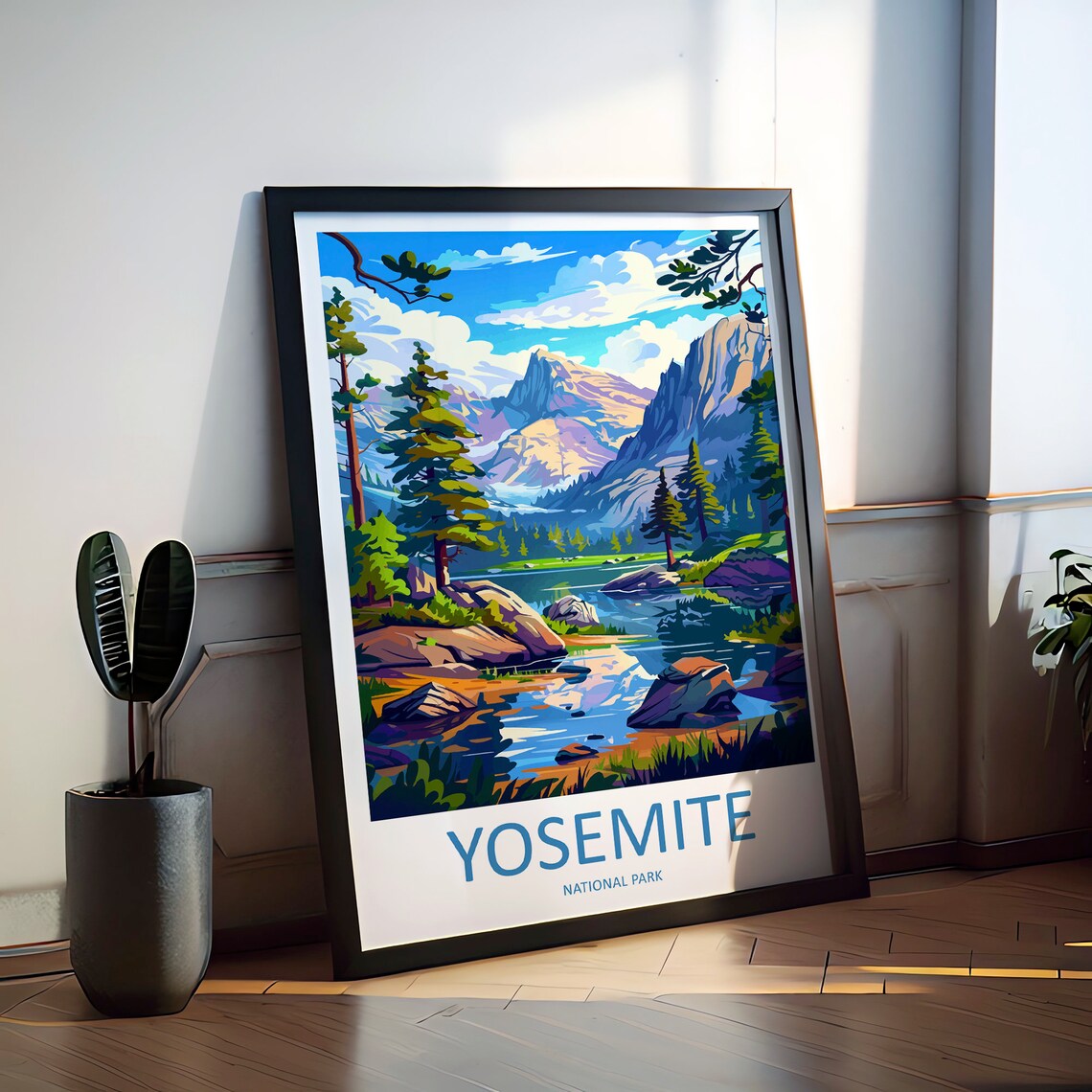Yosemite National Park Alpine Lake Pines Scenic Travel Poster - Image 2