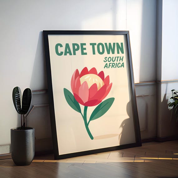 Cape Town Preppy Poster Wall Art Decor Home Dcor Gift South Africa Lover Travel Souvenir Print