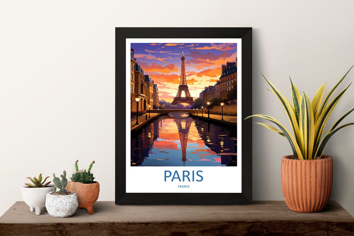 Paris Travel Poster, France Wall Art Decor - Image 3