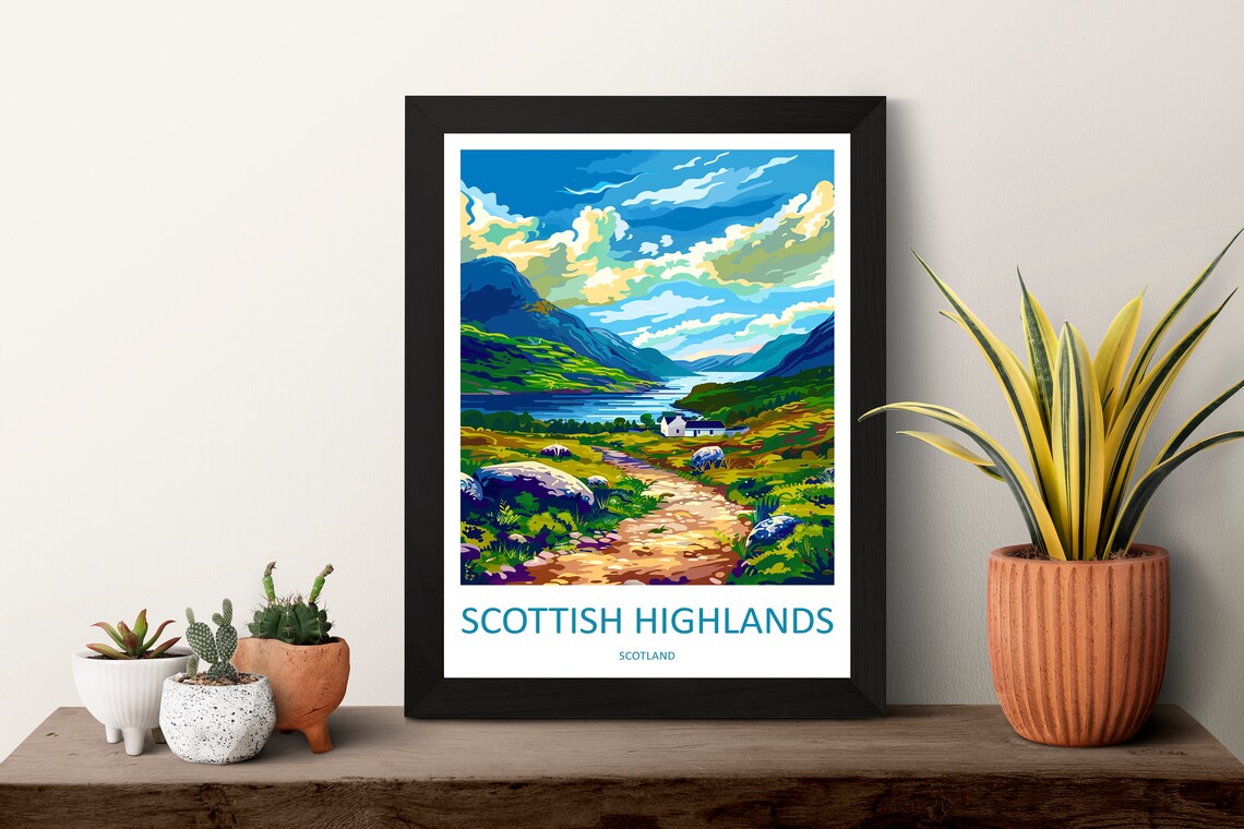 Scottish Highlands Travel Poster, Scotland Wall Decor - Image 3