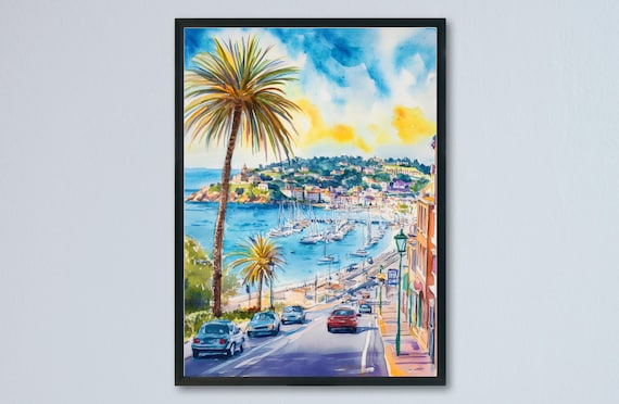 Torquay Palm Trees Harbour Road English Riviera Devon Seaside Poster