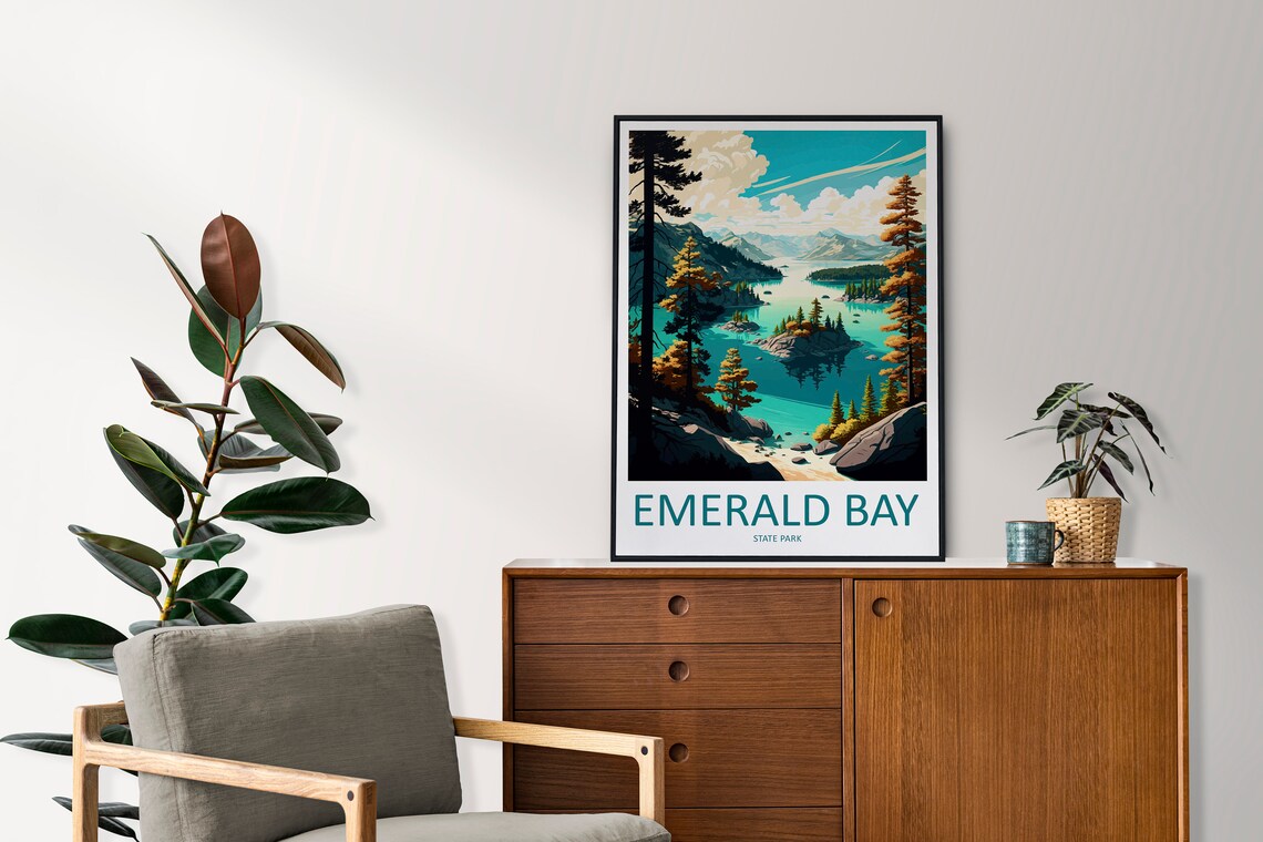 Emerald Bay State Park Travel Poster, California - Image 2