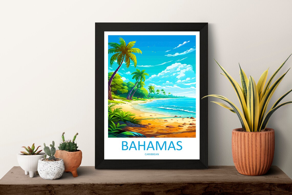Bahamas Travel Poster, Caribbean Wall Art - Image 3