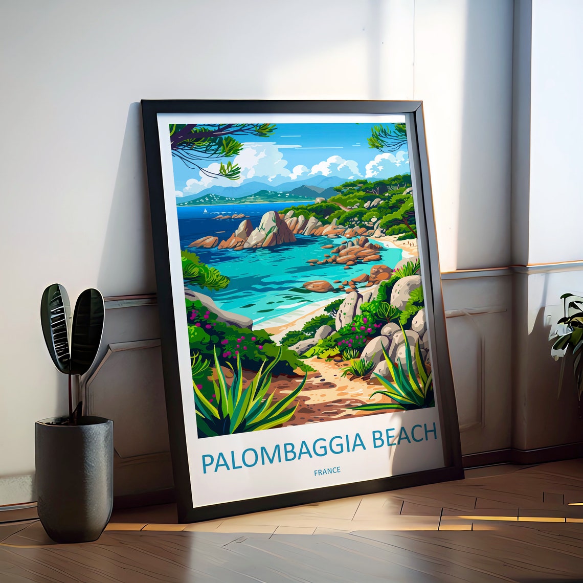 Palombaggia Travel Print Wall Art Palombaggia Wall Hanging Home Decor Palombaggia France Gift Art Lovers Wall Art Print Art Corsica Wall Art - Image 2
