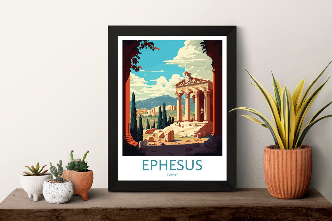 Ephesus Travel Poster, Turkey Wall Art Print - Image 3