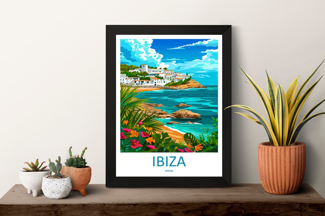 Ibiza Wall Dcor Art Lovers Travel Poster - Image 3