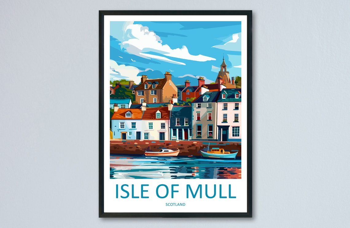 Isle Of Mull Travel Print Wall Art Isle Of Mull Wall Hanging Home Dcor Isle Of Mull Gift Art Lovers Scotland Art Lover Gift Isle Of Mull