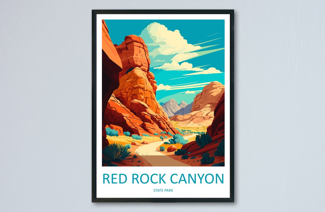 Red Rock Canyon State Park Travel Poster, California