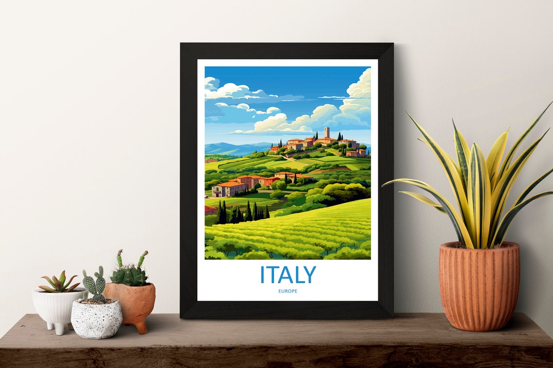 Italy Travel Print Wall Art Italy Wall Hanging Home Dcor Italy Gift Art Lovers Italy Art Lover Gift Italy Print Italy Italy Art - Image 3