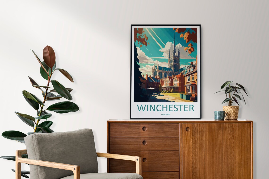 Winchester Travel Poster, England Wall Art - Image 2