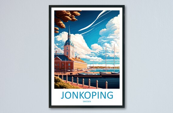 Jonkoping Travel Poster, Sweden Wall Art