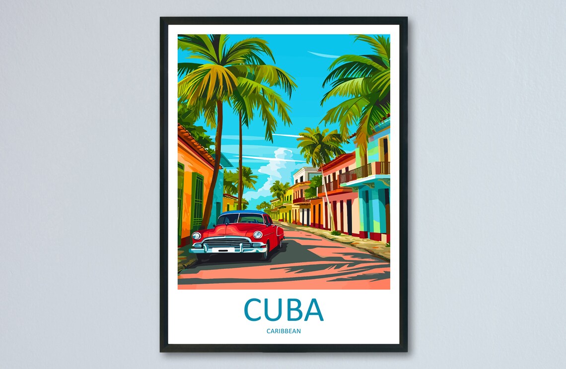 Travel Print Wall Art Hanging Home Dcor Gift Lovers Caribbean Poster For