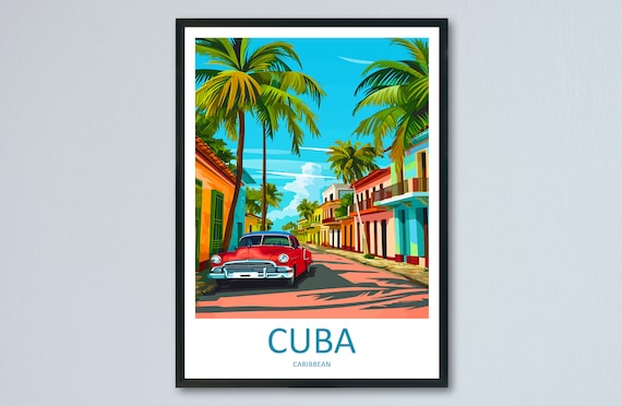 Travel Print Wall Art Hanging Home Dcor Gift Lovers Caribbean Poster For