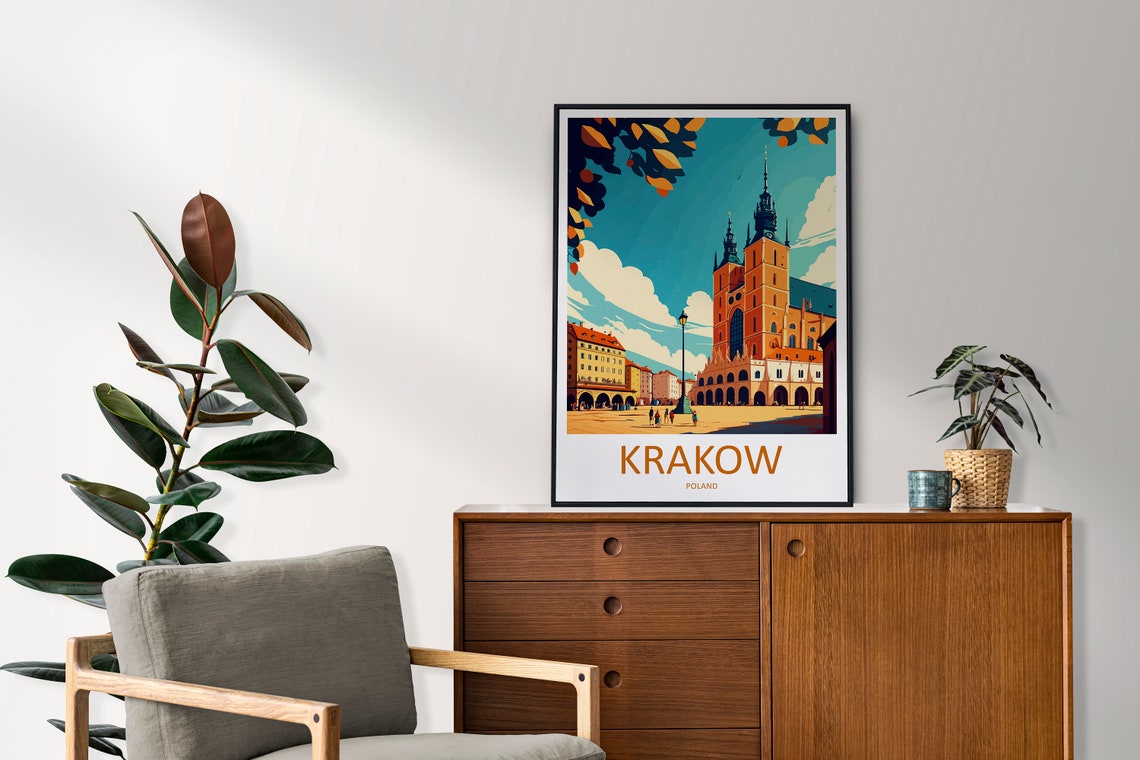 Krakow Travel Poster, Poland Wall Art - Image 2