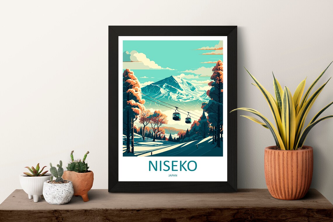 Niseko Travel Poster, Ski Art Print - Image 3