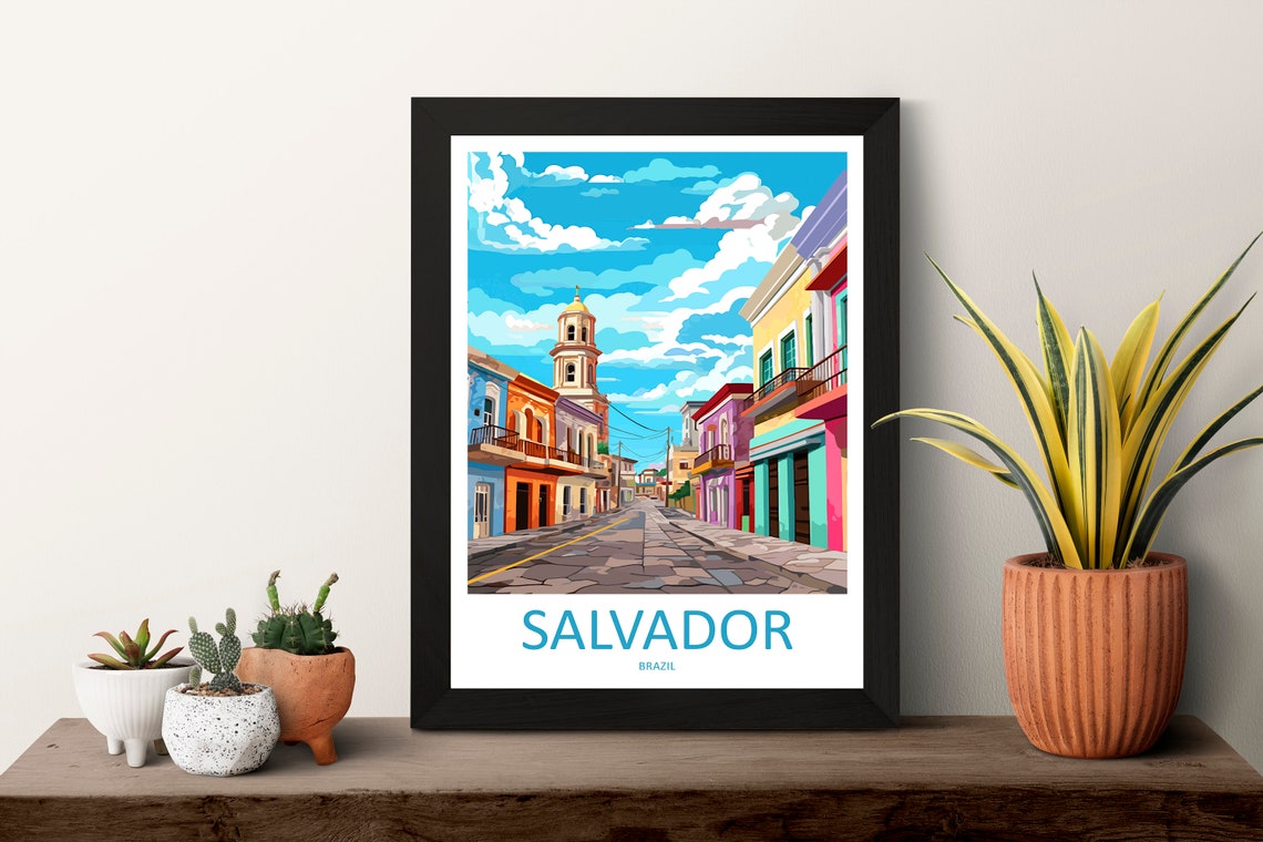 Salvador Travel Poster, Brazil Wall Art - Image 3