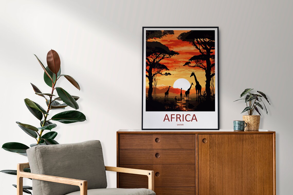 Africa Travel Poster, World and Cultural Art - Image 2