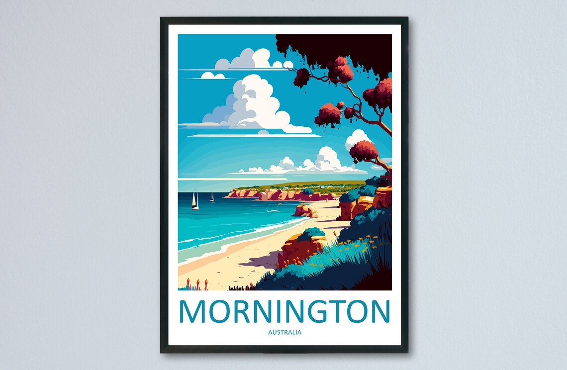 Mornington Peninsula Travel Poster, Australia Wall Art