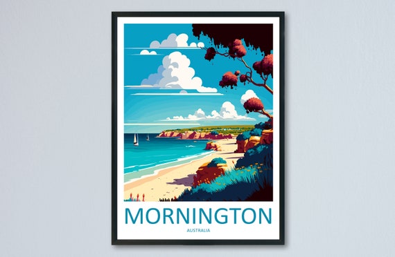Mornington Peninsula Travel Poster, Australia Wall Art