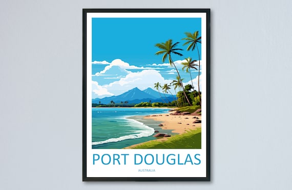 Port Douglas Travel Poster, Australia Wall Art