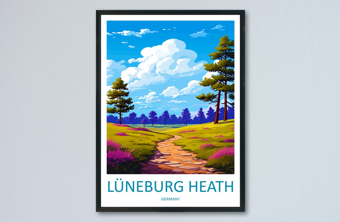 Luneburg Heath Germany Heather Meadow Path Country Trail Poster