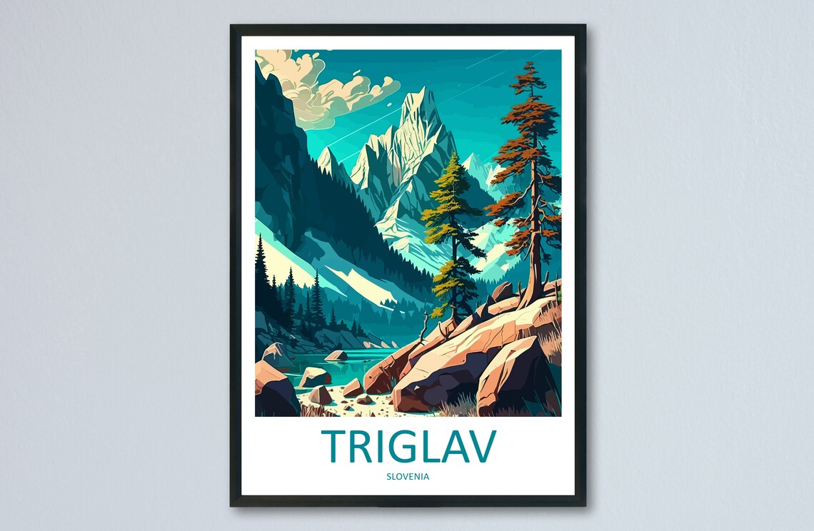 Triglav Travel Poster, Slovenia Art Print