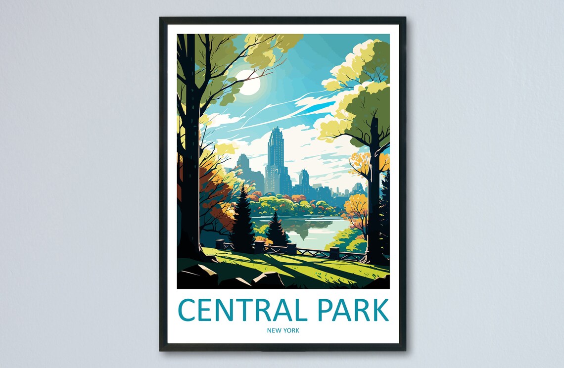 Central Park Travel Poster, New York State Art