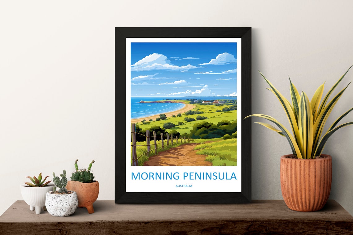 Mornington Peninsula Australia Coastal Bay View Travel Poster - Image 3