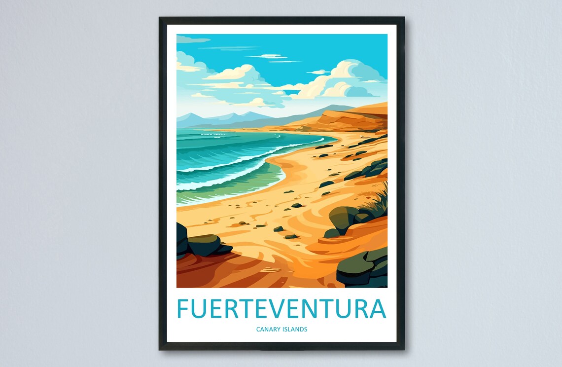 Fuerteventura Travel Poster, Spain Wall Art