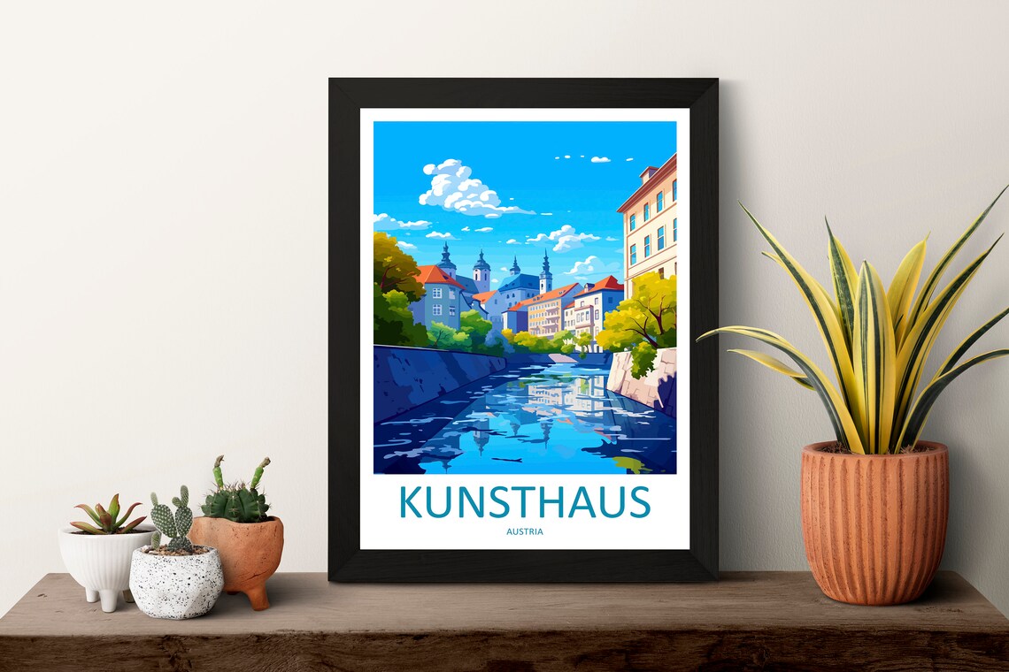 Kunsthaus Travel Poster, Austria Art Lovers - Image 3